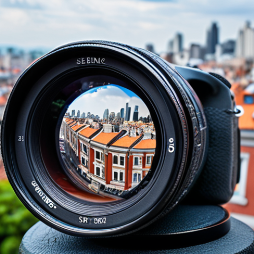 Home 11 ** A damaged high-end camera lens. The image should evoke a sense of frustration and financial loss, highlighting the need for specialized sharing economy insurance. The setting could be a blurred city scene, implying the lens was damaged during a rental.
**